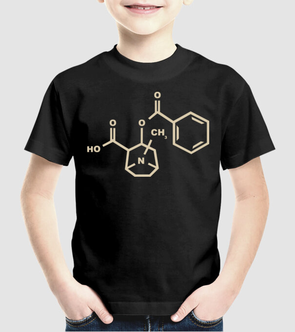 Cocaine model negru pe tricou