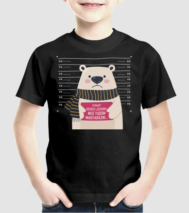 DearSanta model negru pe tricou