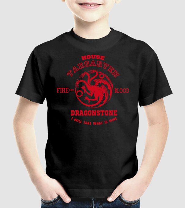 Dragonstone model negru pe tricou