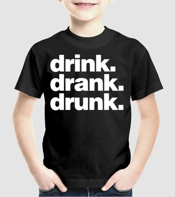 drink drank drunk2 model negru pe tricou