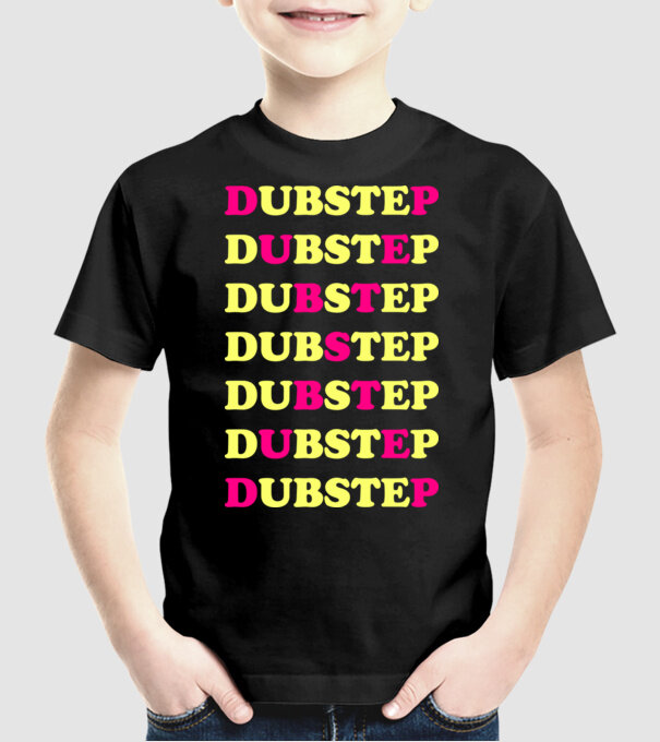 Dubstep model negru pe tricou