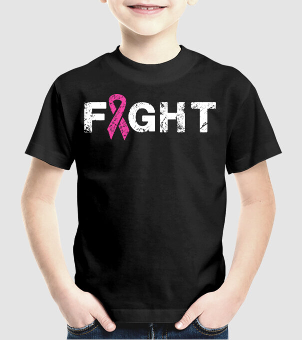Fight model negru pe tricou