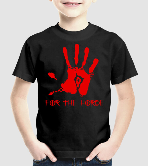 For The Horde Hand model negru pe tricou