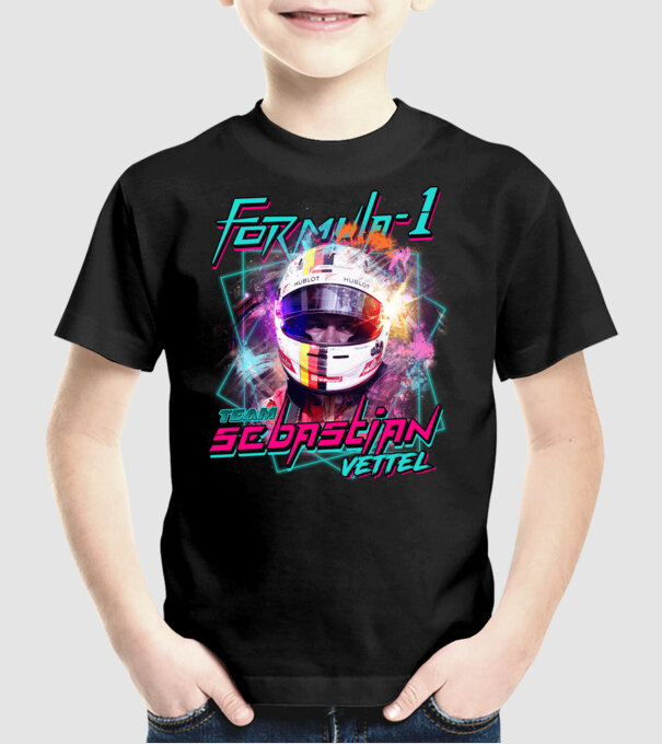 FORMULA 1 VETTEL model negru pe tricou