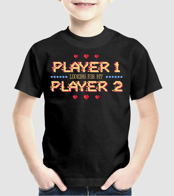 Gamer Love model negru pe tricou
