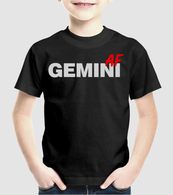 GEMINI as fuck model negru pe tricou