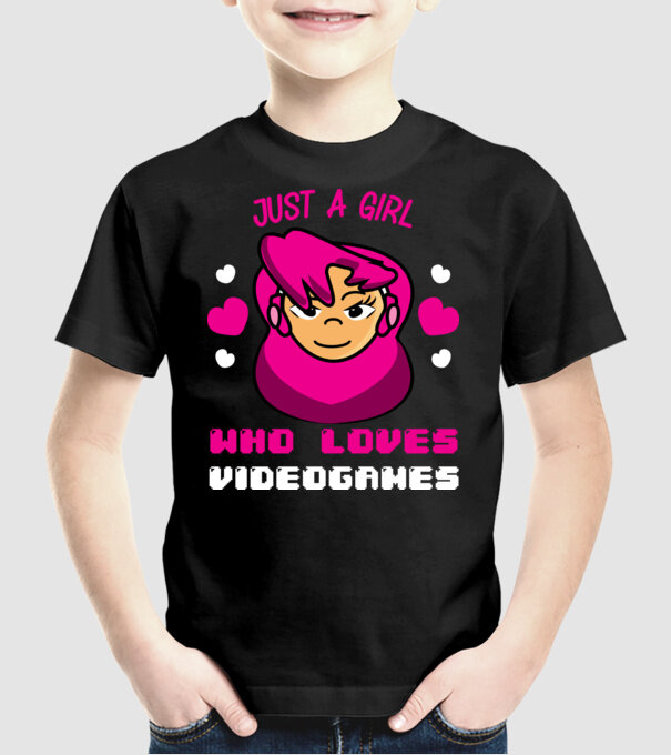 Girl Gamer model negru pe tricou