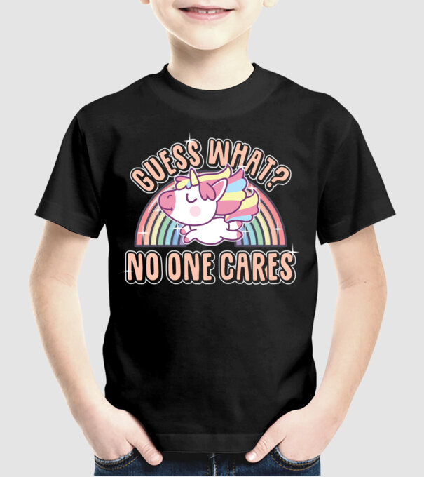 Guess what Unicorn model negru pe tricou