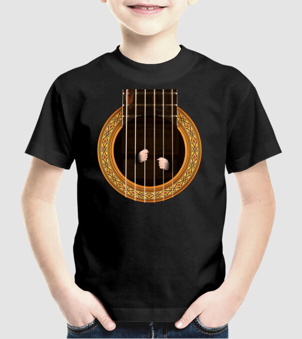 Guitar prison model negru pe tricou