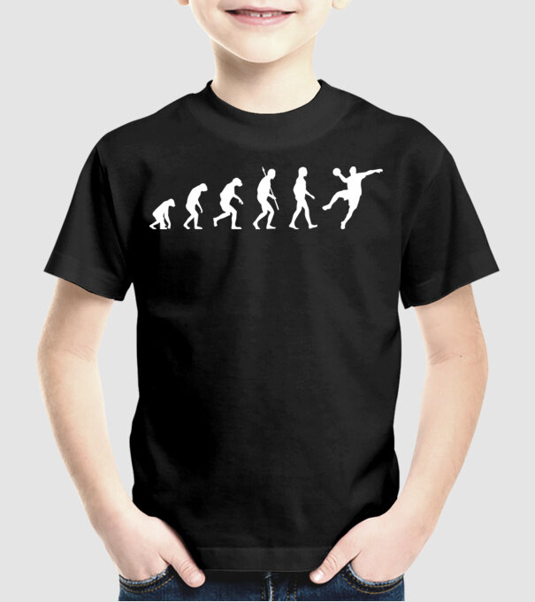 Handball evolution model negru pe tricou