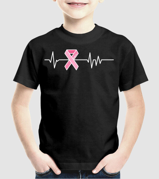 Heartbeat faith model negru pe tricou