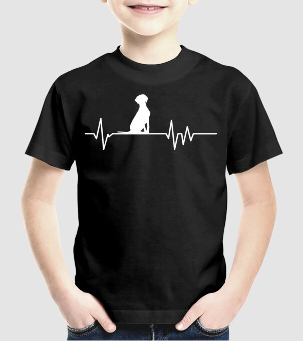 Heartbeat silueta Vijla model negru pe tricou