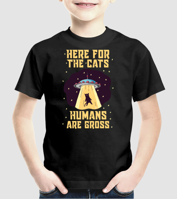 Here for the cats model negru pe tricou
