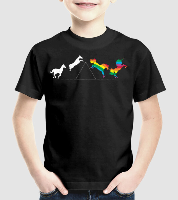 horse pink floyd model negru pe tricou