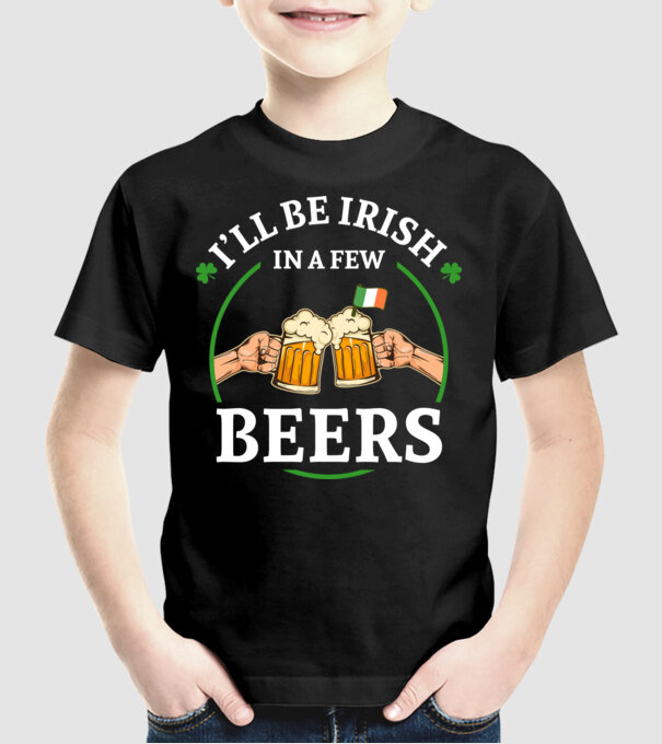 'I''ll be irish' model negru pe tricou