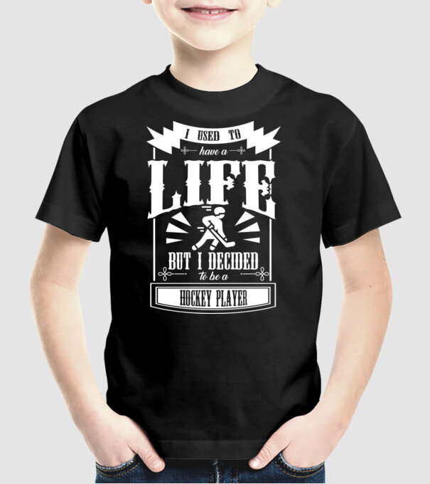 I used to have a life HOCHEIST model negru pe tricou