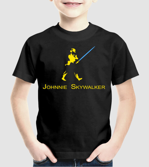 Johnnie Skywalker model negru pe tricou