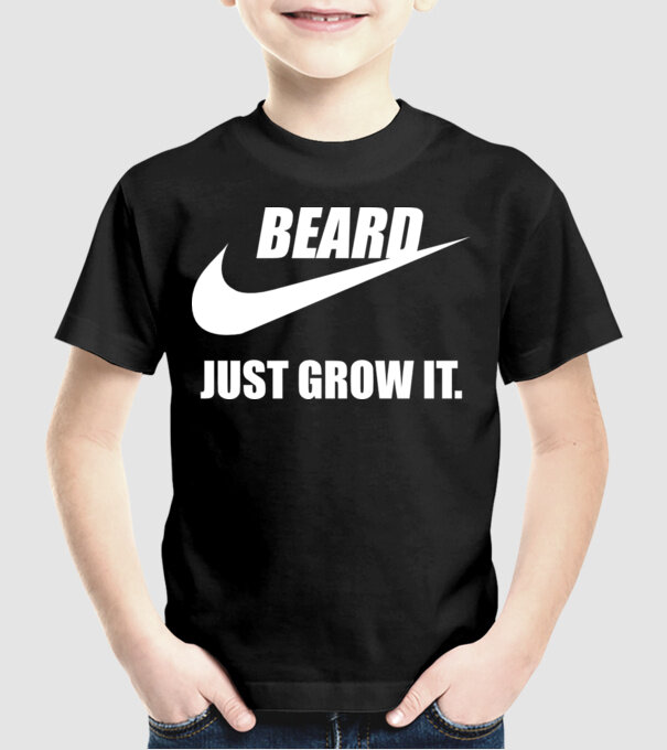 Just Grow It! model negru pe tricou