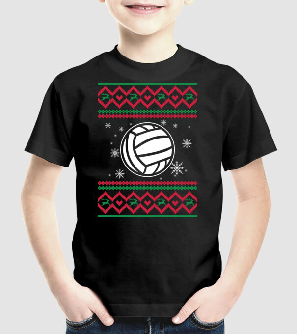 Model tricotat de Crăciun - Polo pe apă model negru pe tricou