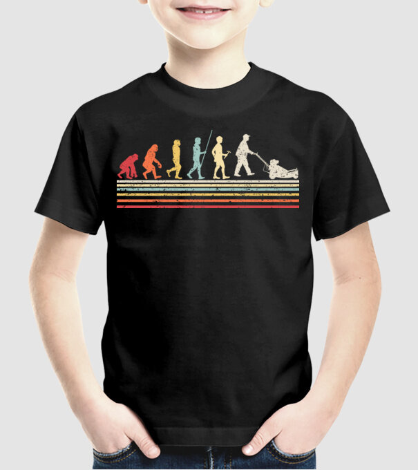 Evoluție Grădinar model negru pe tricou