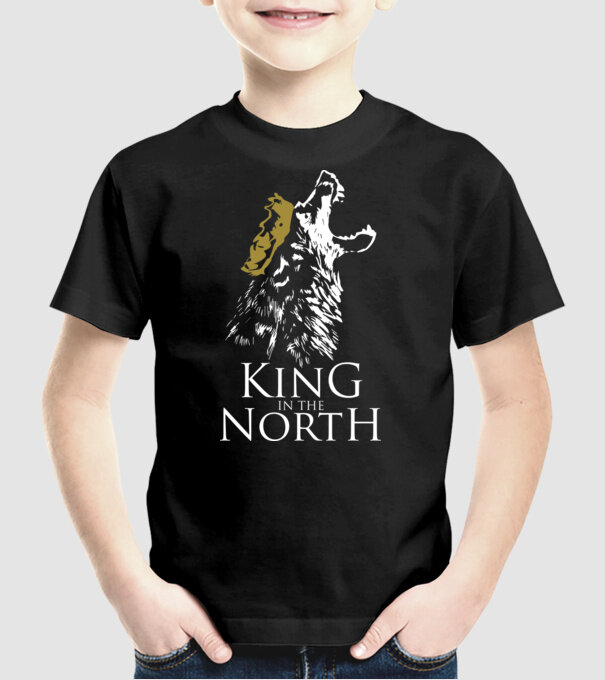 King in the north 2c model negru pe tricou