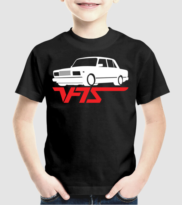 Lada model negru pe tricou