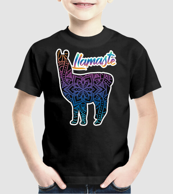 Lamaste color2-01 model negru pe tricou