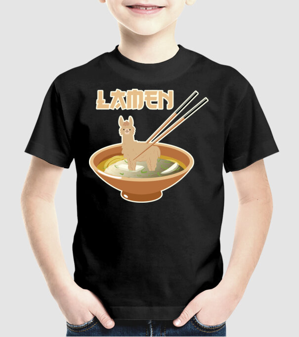 Lamen model negru pe tricou