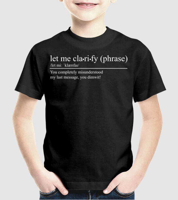 Let me clarify model negru pe tricou