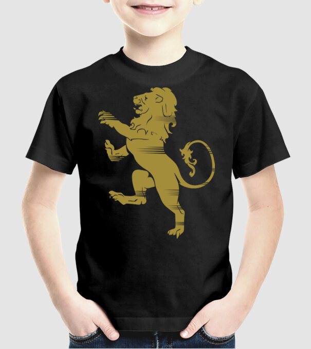 Lion Rampant model negru pe tricou