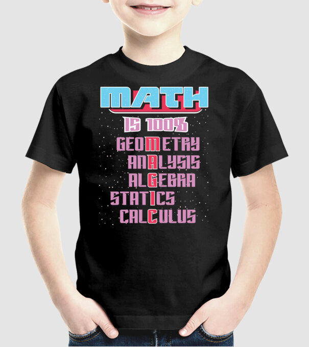 Math magic retro model negru pe tricou