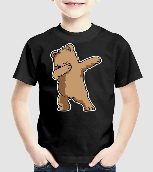 Urs DAB model negru pe tricou