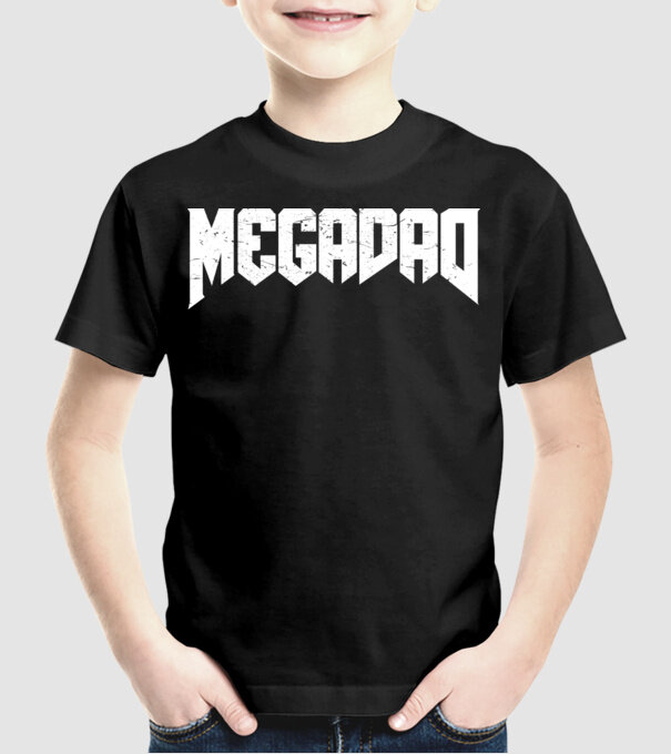 Megadad model negru pe tricou
