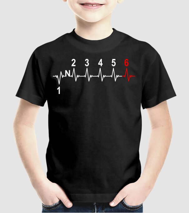 Cutie de viteze Motocicletă model negru pe tricou