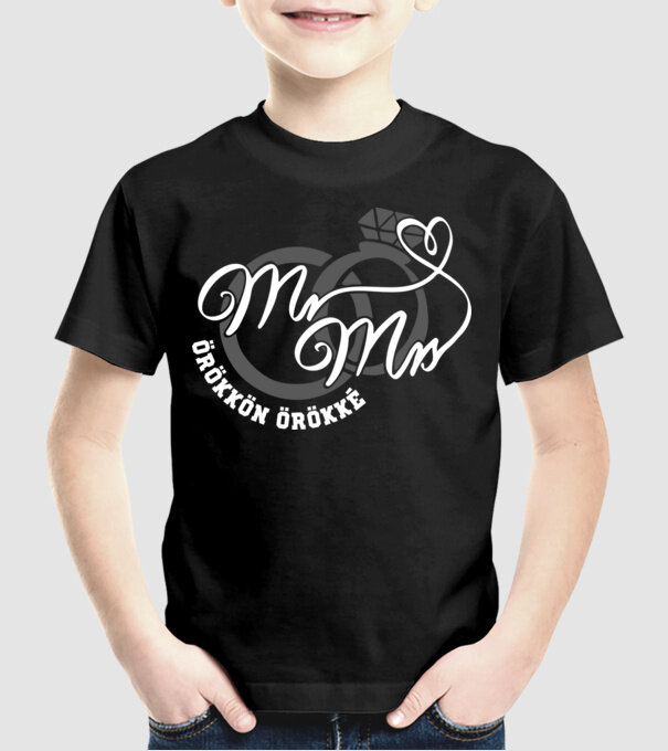 pentru totdeauna model negru pe tricou