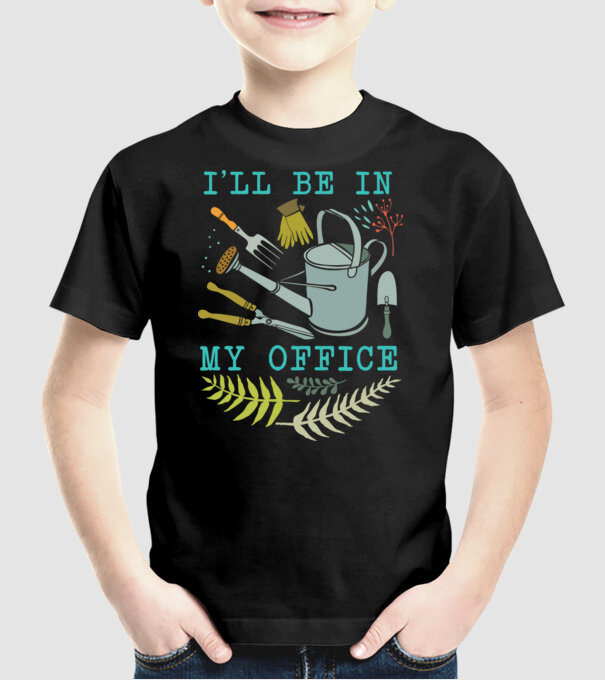 My office model negru pe tricou