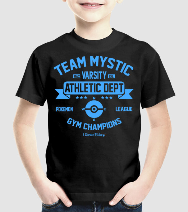 Mystic champions model negru pe tricou
