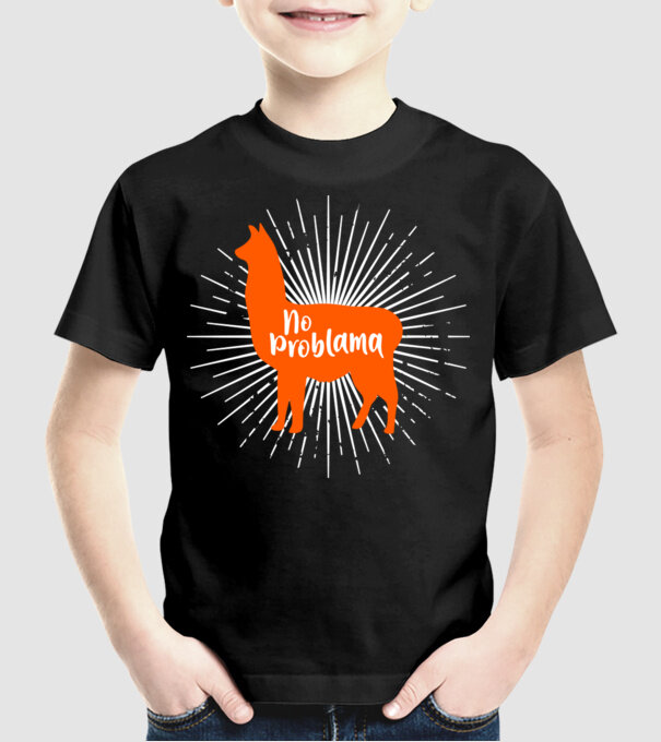 No problama model negru pe tricou