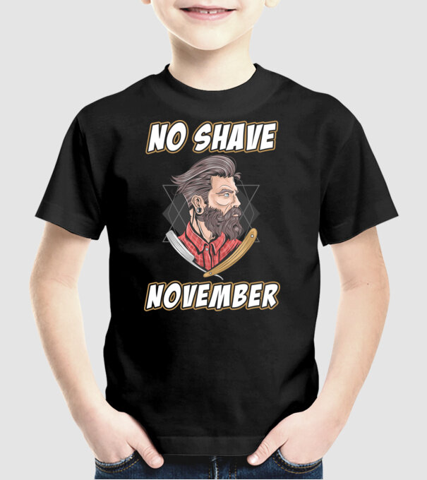 No shave November model negru pe tricou