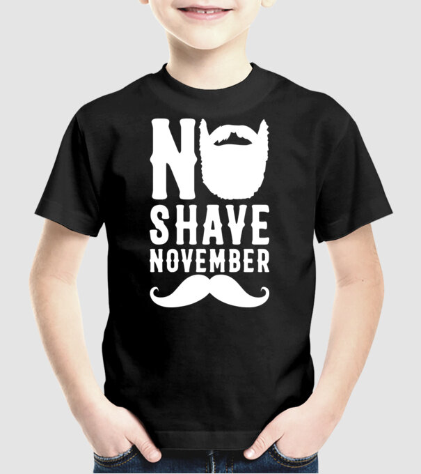 No shave november model negru pe tricou