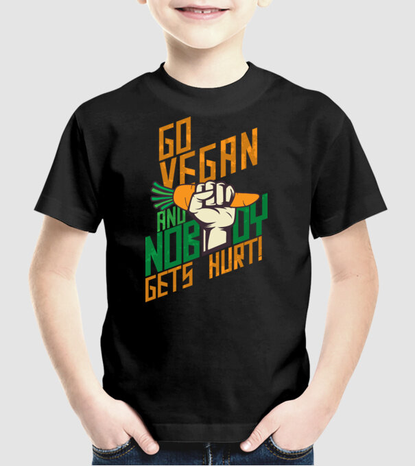 nobody get hurt vegan model negru pe tricou