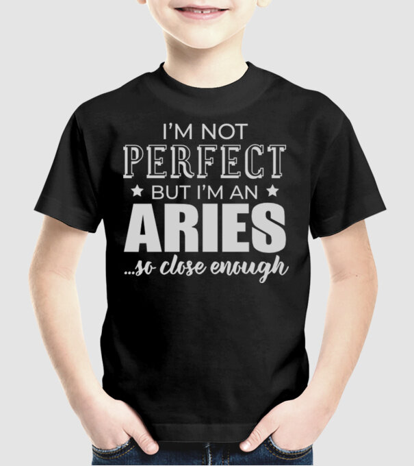 Not perfect, but ARIES model negru pe tricou