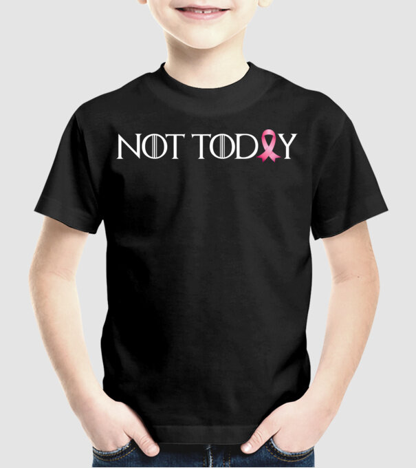 Not today model negru pe tricou