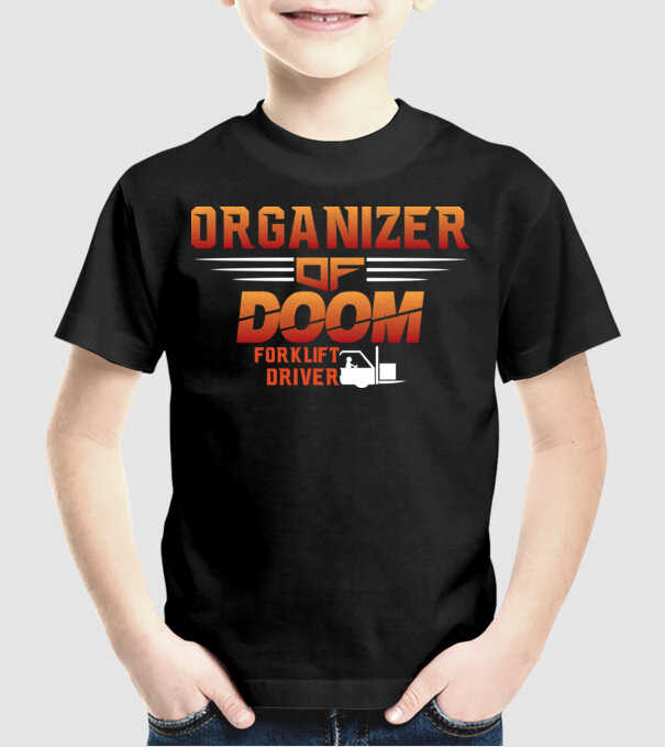 organizer of DOOM model negru pe tricou