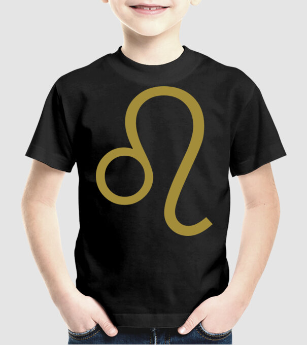 Leo Horoscope model negru pe tricou