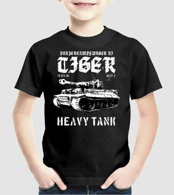 Panzer VI tiger model negru pe tricou