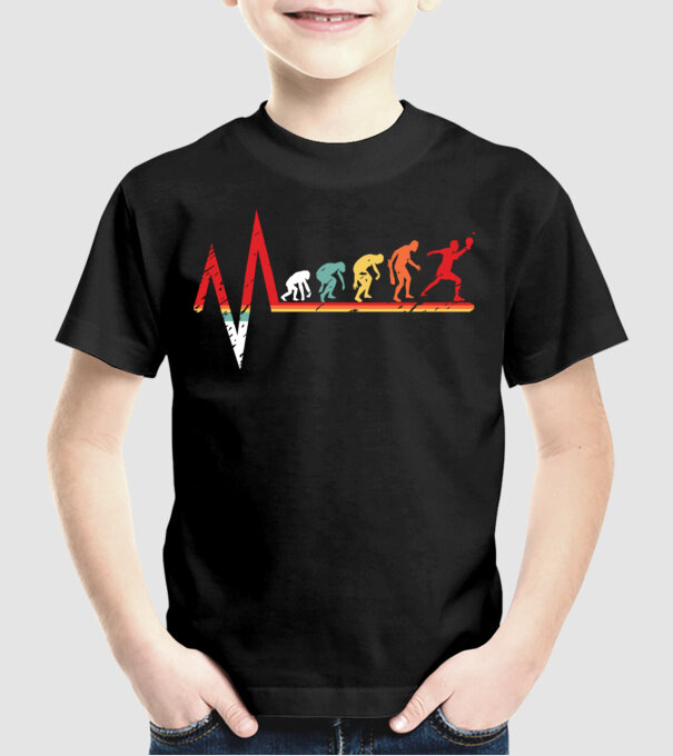 Evoluție ping-pong model negru pe tricou