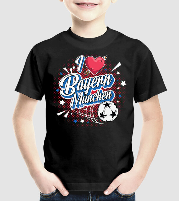 Popart Bayern model negru pe tricou