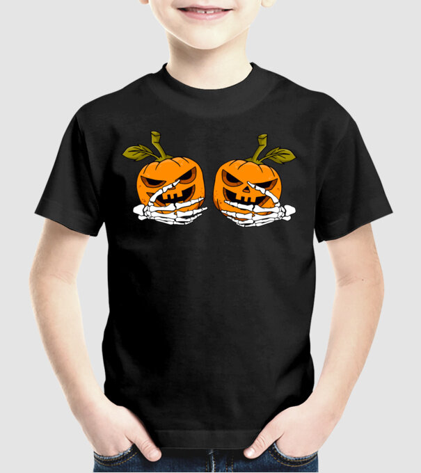 Pumpkin titts model negru pe tricou