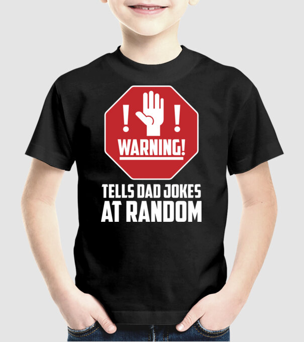 Random dad jokes model negru pe tricou